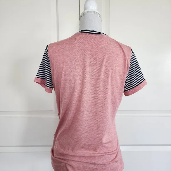 Pink and Black Leopard Print Twisted Hem Women's Top - Picture 4 of 6